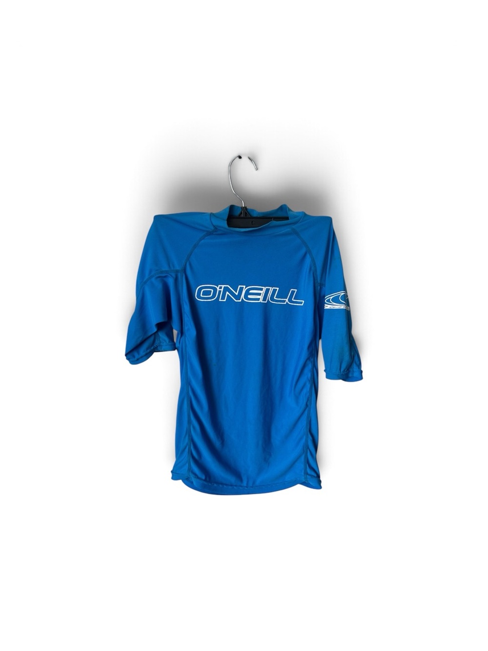 O'Neill Bright boy’s Blue Short-Sleeve Rash Guard, Sz 10